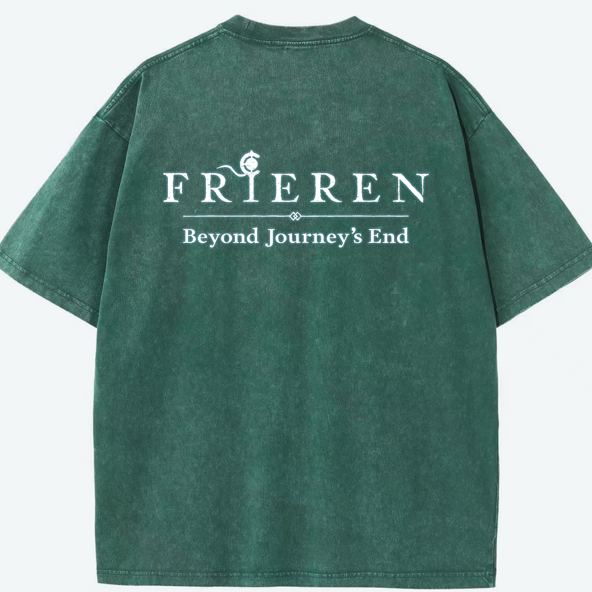 （画像用） 葬送のフリーレン Frieren 綿100% ヴィンテージ風 半袖Tシャツ（背面プリント）